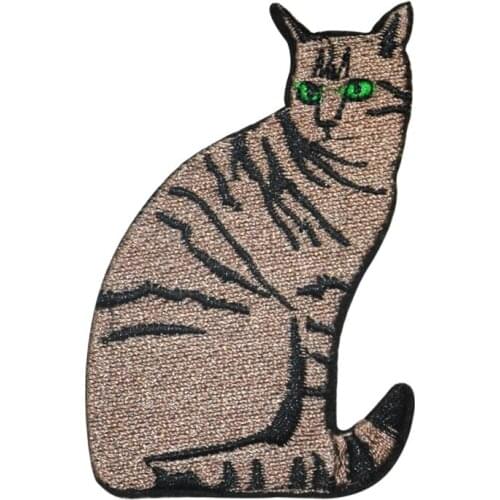 New Embroidery Cartoon Animal Cat Dog Love Hot Melt Adhesive Patches Iron for Clothes Stickers Badge DIY Apparel Accessory
