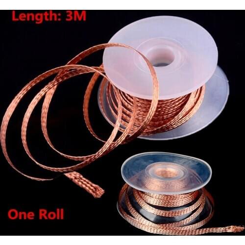 2mm 2/.25M Length Desoldering Braid Welding Solder Remover Wick Wire Lead Cord Flux Repair Tool