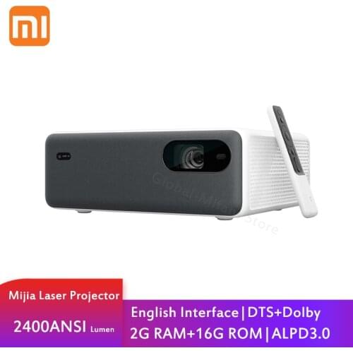 Original Xiaomi Mijia Laser Projector 2400 ANSI Lumens Super HD ALPD3.0 Projection TV 1080P 2GB+16GB Support Dolby DTS MIUI TV