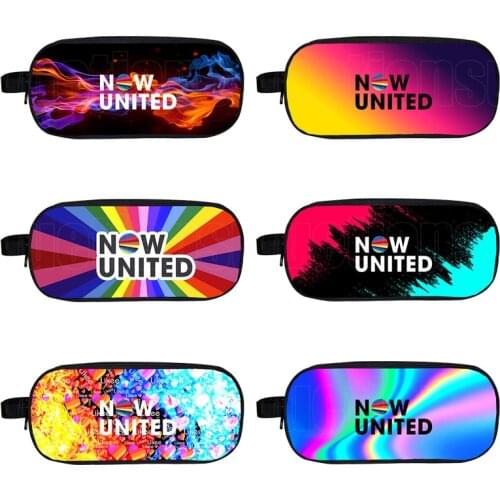 3D Printed Now United Women High Quality Cosmetic Bags NU Team Pencil Case Children Girls Double Layer Pen Bag School Supplies