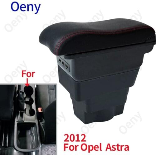 For Opel Astra Armrest Box Retrofit parts For Opel Astra J Car Armrest Center Storage Box Car Accessories USB Easy to install