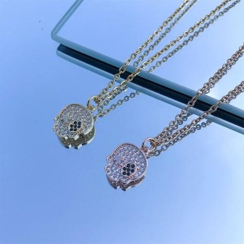 Retro Hip-hop charm Punk Zircon Skull Various Fashion Men and Women Couple Birthday Giftj Star Pendant Necklace
