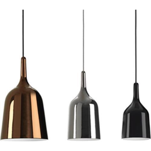 Modern Dining Lights Postmodern Iron Designer Pendant Lamp Nordic Studio Lights Reverse Bell E27 Lights Free Shipping