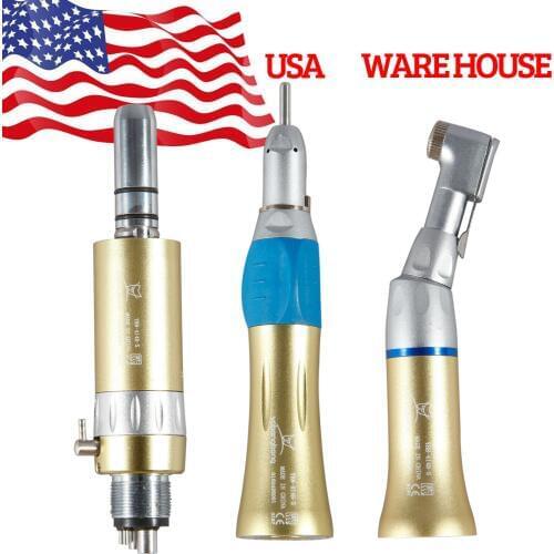 Dental Contra Angle Straight Handpiece Air Motor 4Hole Low Slow Speed Yabangbang