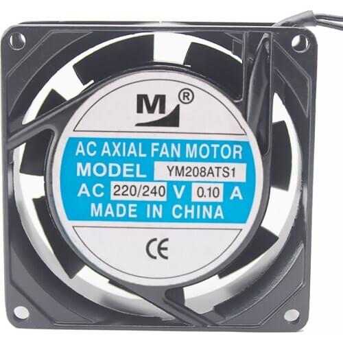 YM208ATS1 AC 220/240V 0.10A 8CM 8025 80X80X25MM Aluminum frame cooling fan