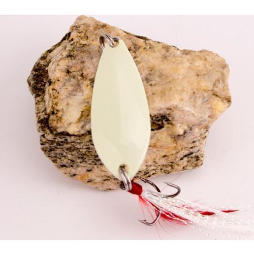 1pc luminous metal Lure fishing bait spoon lures 5g fishing lure Gold silver color fishing tackle