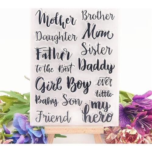 10.5x15cm happy family Transparent Clear Stamps Silicone Seals Roller Stamp DIY scrapbooking photo album/Card Making wedding