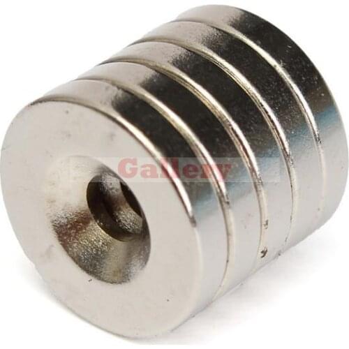 10 Pcs Lot N52 15x3mm Strong Round Countersunk Ring 4mm Hole Rare Earth