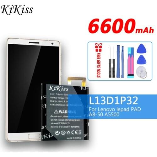 100% original Kikiss Battery For Lenovo Lepad Tab A8-50 A5500 label S8-50 battery L13D1P32 TB3-850F TB3-850M batteria+tools