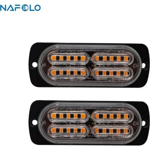 2PCS 12V LED Emergency Light For Car Warning Flashing Firemen Police Emergency Light Ambulance Police Strobe LED Warning Light