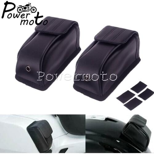 2PCS Motorcycle Leather Saddlebag Side Case Toolbag Removable Trunk Pouch Storage Bag Pocket for Honda Goldwing GL1800 2018-2019