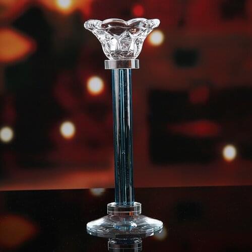 2pcs/lot Glass candlestick high foot crystal long butter lamp