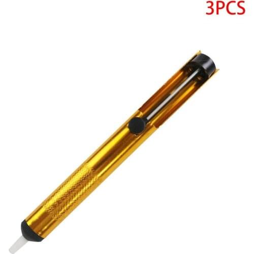 3 PCS aluminum alloy tin suction device, golden tin suction pump, tin suction stick