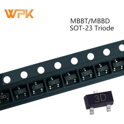 50Pcs SMD NPN Power Transistor Triode SOT-23 400V MMBTA44 3D MMBTA94 4D MMBTA42 1D MMBTA92 2D MMBD4148CC D5 MMBT5551 G1 IC