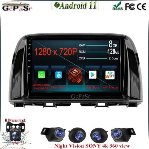 Android 11 Car Radio Player for Mazda CX5 CX-5 CX 5 2012 2013 - 2015 Multimedia Video player Autoradio Bluetooth Navigation GPS