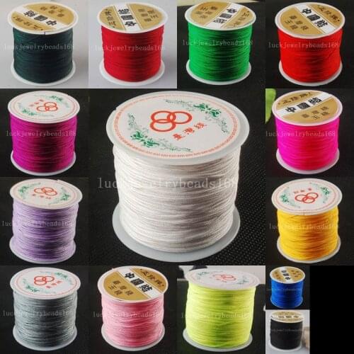Free Shipping Multicolor Nylon Line Beading Necklace Cord 1MMx60M 1Pcs WFH191