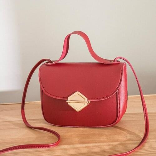 Women Retro Tofu Bun Lock Small Square Bag Korean Lady New Crossbody Mobile Phone Bag Female Hand Bags Totes
