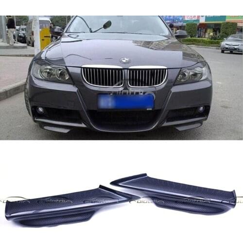 E90 Front Bumper Splitter Lip Fits for BMW E91 3 SERIES M TECH BUMPER 2006 2007 2008 Carbon Fiber