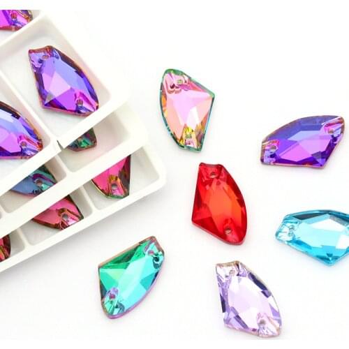 Galactic K9 Crystal Strass Glass Flatback Sew-on Rhinestones for Diy Craft Christmas Clothing Garment Decoration Jewelry Beads