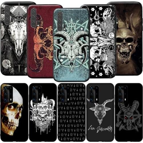 GX211 Satanic Skull for Huawei Y5P Y6P Y7A Y8P Y9A Mate 10 20 30 Pro Lite Nova 2i 3 3i 4 5 5T 7 SE P Smart Z