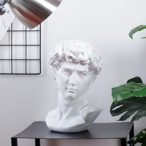 David Head Portraits Bust Art Sculpture Resin Crafts Decorations For Home Mini Gypsum Statue Material Home Decoration Resin