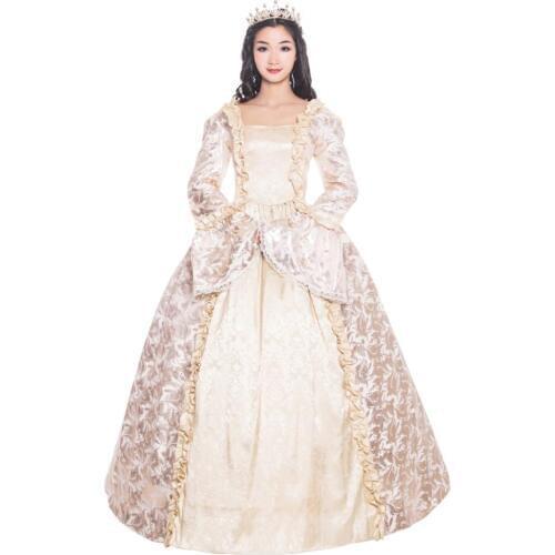 KEMAO Dress Red Georgian Renaissance Princess Dress Gothic Masquerade Ball Gown Theater Costume