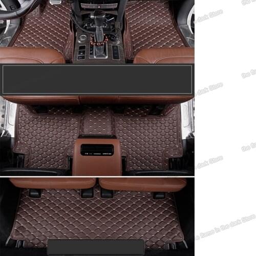 Leather car floor mats for haval H9 2016 2017 2018 2019 2020 accessories auto foot 7 seats 3 rows carpets interior cover