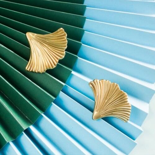 Brass Small Cabinet Furniture Wardrobe Drawer Knocker Gold Ginkgo Leaf Handle Single Hole Metal Knobs Pulls Maple Leaf Hardwares