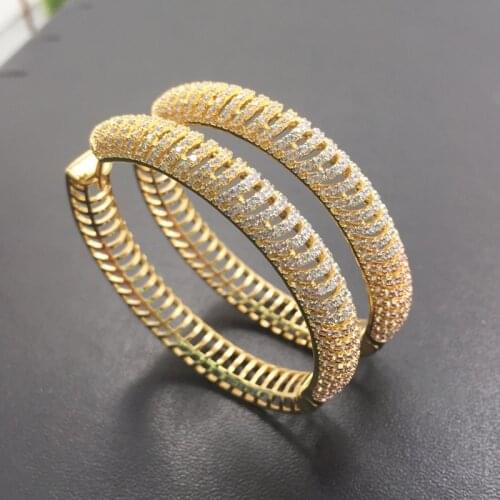 Lanyika Fashion Jewelry Neoteric Rounded Big Ear Loops Micro Plated Wedding Birthday Earrings Romantic Bridal Daily Best Gift