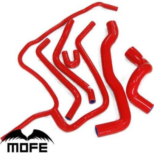 MOFE 7pcs Coolant Silicone Radiator Hose For Saab 9-3 2.0T 1998~2002 Red/Blue/Red