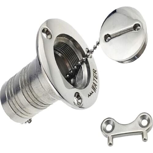 Stainless Steel 316 Marine Boat Deck Water Filler w/ Key Cap for Boats -50mm 2 inch