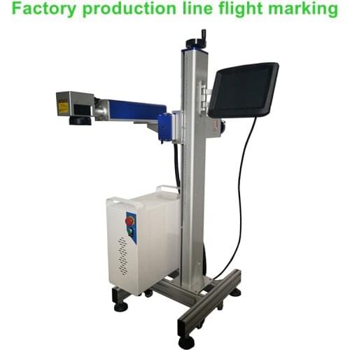 Online flight customized raycus fiber laser marking machine for factory pipeline