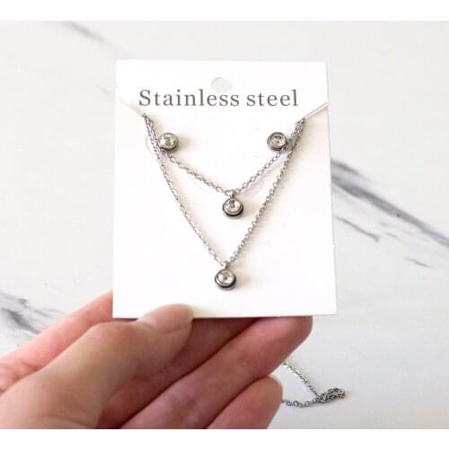 LUXUKISSKIDS Necklace Earrings Stainless Steel Material Luxury Wedding Trendy Jewelry Sets For Women Valentines Day Present