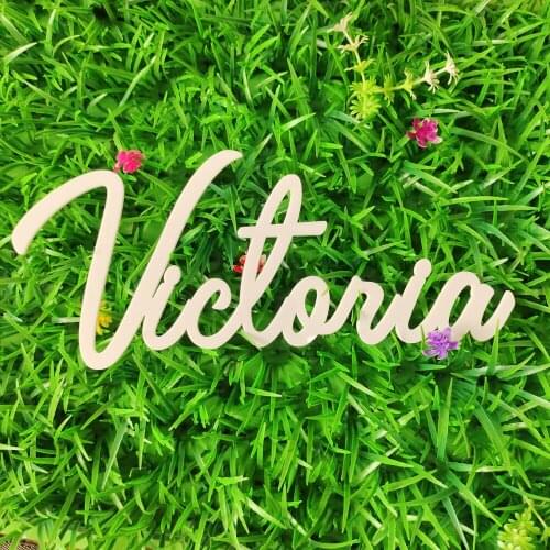 Personalized Wedding Script Name Sign Plaque Wall Sticker Design With Self Adhesive Glue Home decorateBirthday party decorations