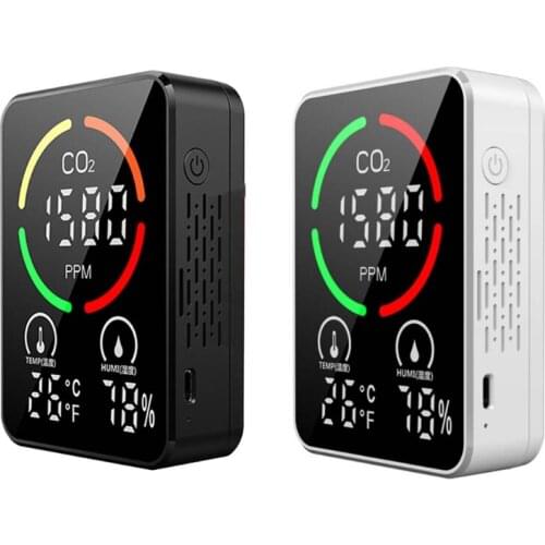 Portable CO2 Meter Digital Temperature Humidity Sensor Tester Air Quality 3 in 1