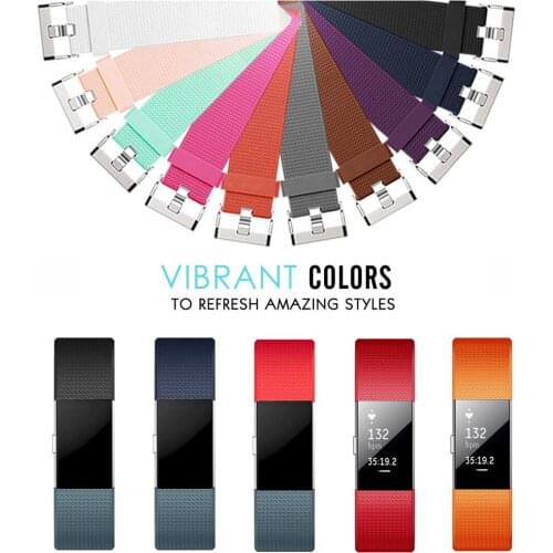 Coolaxy Wristband Band For Fitbit Charge 2 Strap Soft Silicone Replacement Bracelet Accessorie Strap For Fitbit Charge 2 Band