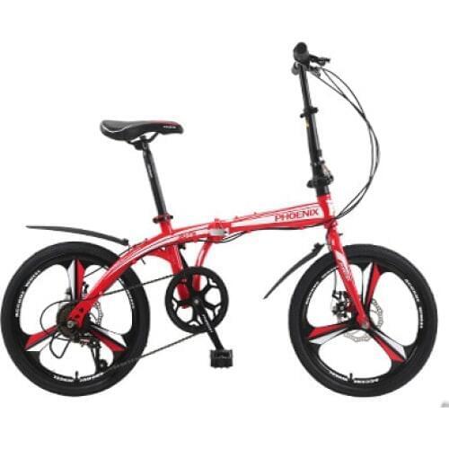 [TB07]Folding bicycle 14 inch 16 inch 20 inch speed double disc brake ultra light men and women adult mini bicycle