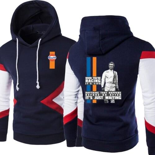 New Spring Autumn Fashion Gulf Hoodies Patchwork Men Pullover Sweatshirts Casual Cotton Hoody 5 Colors