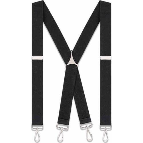 2.5cm width Triangle Metal X Back Suspensorio Classic 4 Hook Clip High Elastic Business Men Gift Suspenders Husband Father