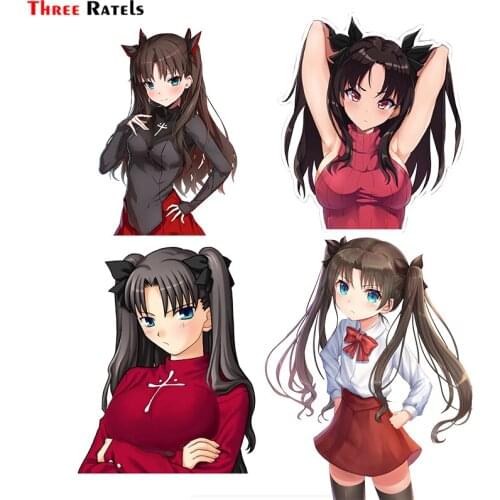 Three Ratels FC779 Fate stay night Tohsaka Rin waifu anime girl car sticker waterproof vinyl stickers school decals