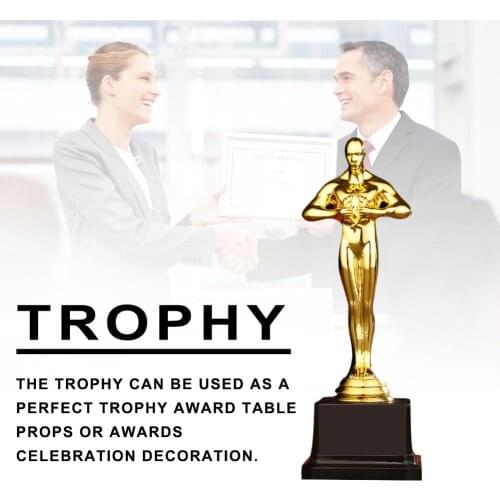 Gold Award Trophy Oscar Trophy Awards Plastic Gold-Plated Team Sport Competition Craft Souvenirs Party Celebrations Gift