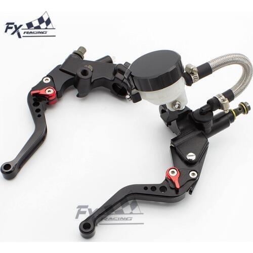 Universal Motorcycle Hydraulic Clutch Brake Pump Levers Master Cylinder Set For Vespa Honda Suzuki Kawasaki Yamaha Aprilia BMW