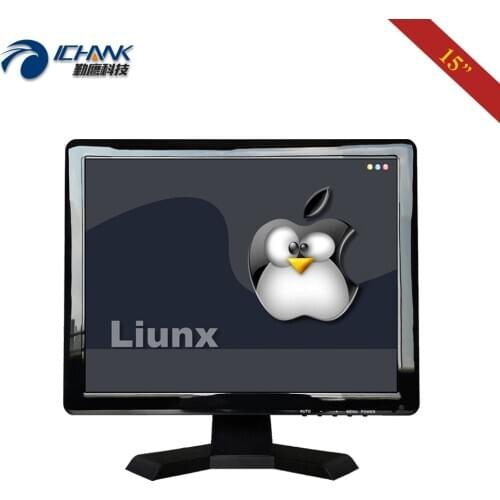 ZB150JC-59L/15" inch 1024x768 VGA HDMI USB Support Linux Ubuntu Raspbian Debian OS Resistive Touch LCD Screen PC Display Monitor