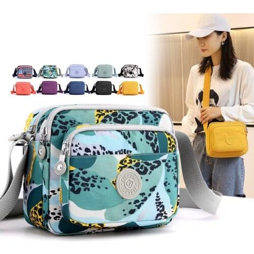 Women Casual Nylon bag Solid Color Luxury Handbag Purses Multiple Compartments Crossbody Bag Female Shoulder Bags Feminina Sac