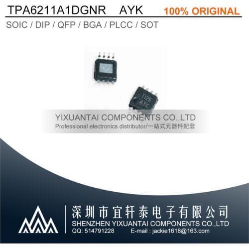 10psc/lot Free shipping 100% original TPA6211A1DGNR TPA6211A1 6211A1 AYK MSOP8