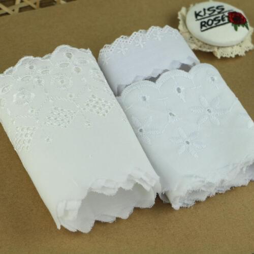 10 yards/lot 2-12 cm white cotton embroidered lace handmade apparel accessories DIY lace