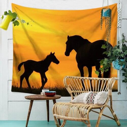 11 Kinds DeMissir Horse Pegasus Printed Tapestry Animal Pattern Wall Hanging Carpet Home Decoracion