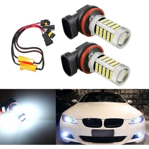 2x H8 H11 Canbus No Error Led Fog Lights Bulb HB4 9006 Car Driving Running Lamp Auto Leds Light 2835SMD 1200LM 6000K White