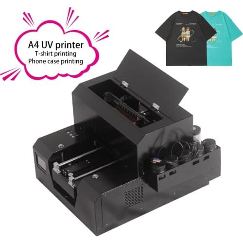 A4 UV flatbed printer water cooling system inkjet for mobile phone case T-shirt acrylic glass wood colorful printing