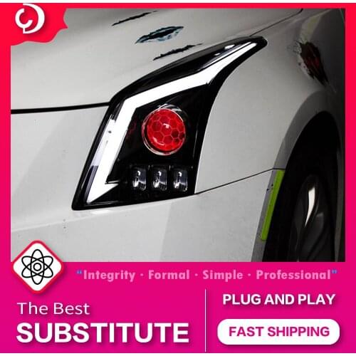 AKD Car Styling Headlights for Cadillac ATS-L ATS L LED Headlight DRL Head Lamp Led Projector Automotive Accessories